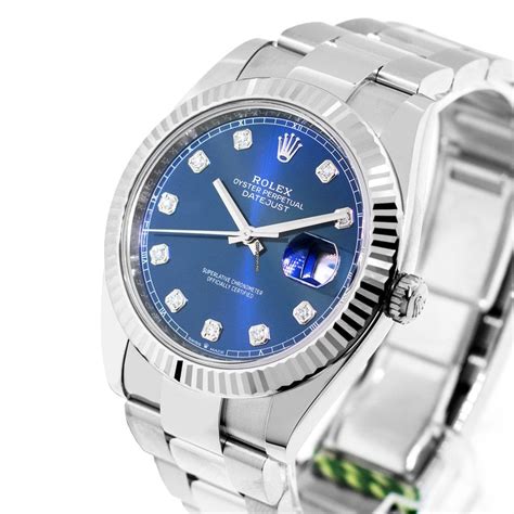 rolex datejust 2 blue dial white gold|rolex datejust 2023.